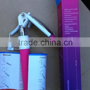 Mini Extendable Wired Selfie Stick With Built-in Remote Shutter thumbnail-1