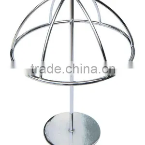 Chrome Metal Floor Standing Hat Racks thumbnail-1