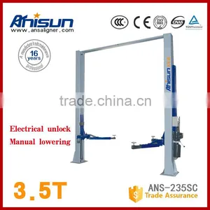 Two Post Hydraulic Cylinder Frame Car Lift , Clear Floor Car Lift,3500kg thumbnail-1