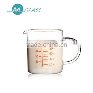 Wholesale 100ml High Borosilicate Glass Custom Measuring Cups With Handle N6135 thumbnail-1