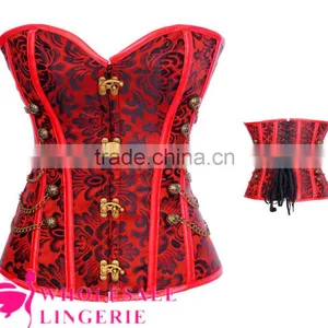 2015 Wholesale Sexy Red Mature Corset Waist Training Corset for Women thumbnail-2