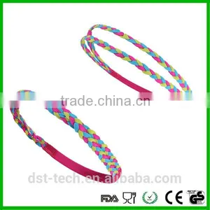 Cutom Logo Printing Braid Sport Head Band Weave Sweatband thumbnail-2