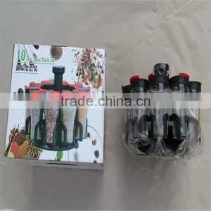 2016 Hot Sell 10 Jars Spice Rack Set thumbnail-1