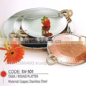 Round Platter Copper Tawa thumbnail-1