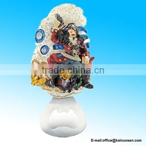 Pirate Resin Stone Finish Magnet With Bottle Opener thumbnail-1