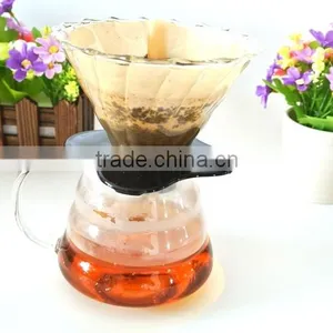 Coffee Server, Standard Glass Coffee Carafe, Coffee Pot With Coffee Filter Paper Set thumbnail-1