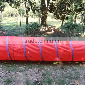 Free Sample 2016 Polyster Dog Training Tunnel Red Steel Wire Frame Dia 60cm Dog Tunnel thumbnail-1