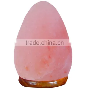 Natural Himalayan Rock Crystal Salt Lamps Egg Shape 3 x 3 x 7.5 Inches 6 to 7 Lbs Home Decor thumbnail-1
