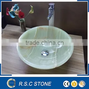 Round Shape Green Onyx Polished Sinks and Basins thumbnail-1