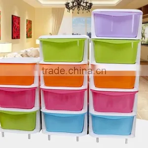 3 DRAWER WIDE CART AQUA BLUE TINT STORAGE ORGANIZER NEW thumbnail-5