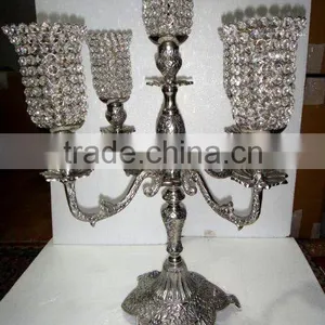 New Embose Antique Candelabra/silver Antique Candelabra For Wedding Decoration, Candle Holder Centerpiece thumbnail-3
