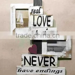Hot Selling~ Antique Wooden Plaque/sign Bunch With Different Opening Photo Frame Decor thumbnail-2