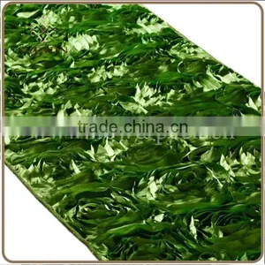 Plain Dyed Pattern and Satin Fabric,100% Polyester Satin Material Satin Rose Embroidery Table Runner/wedding Deco Rosette Table thumbnail-3