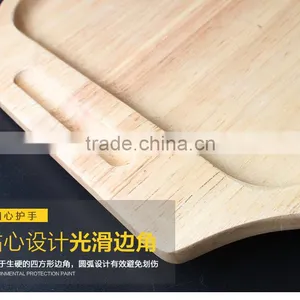 Custom Cute Shape Bamboo Wood Cheese Cutting Board With Handle thumbnail-3