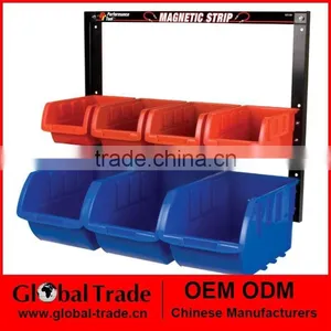 10 Bins Wall Mount Rack.Plastic Wall Mounted Storage Bins Rack Board Bin.T0005 thumbnail-1