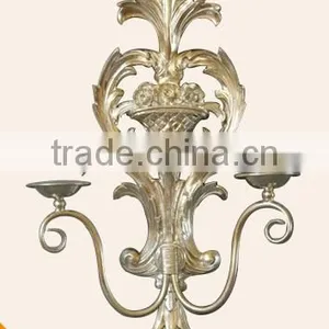 MW-0009-02 Silver Hanging Wall Candle Holder With Metal thumbnail-1