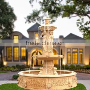 Hot Selling Stone Carving Marble Four Season Ladies Big Water Fountain thumbnail-3