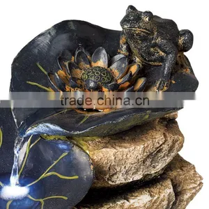 Frog and Four Lily Pad LED Lighted Outdoor Fountain thumbnail-5