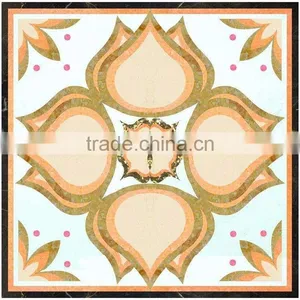 Exquisite Antique Arabian Style Floral Pattern Natural Marble Medallion Waterjet Tiles BF12-03314e thumbnail-1