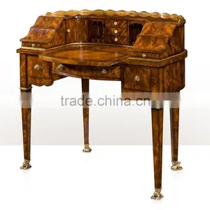 Highly Refine Regency English Victorian Designed Solid Wood Veneer Bureau Plat Office Writing Table BF12-05274f thumbnail-1