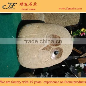 Natural Stone Artwork River Stone Owl thumbnail-4