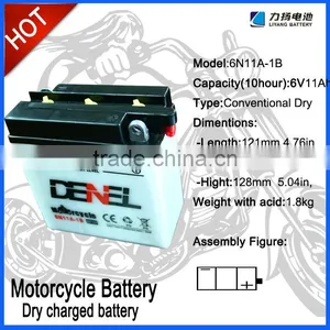 6N11A-1B Battery for 70cc Motorcycle Engine Parts thumbnail-1