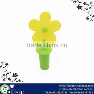 Flower Shape Silicone Wine Stopper,Silicone Wine Plug,Beer Stopper CK-SL632 thumbnail-1
