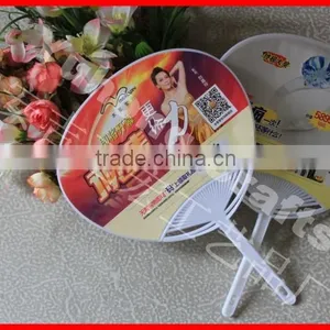 Round Customized Plastic Paper Hand Fan thumbnail-4