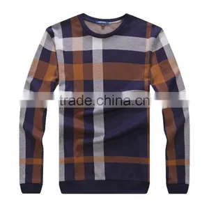 Raidyboer Men's Check Long Sleeve t Shirt (cotton/polyester ) With Round Neck thumbnail-1