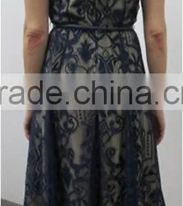 Cap Sleeve Lace With Belt Dress thumbnail-2
