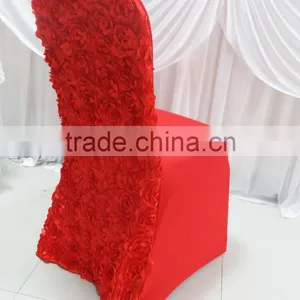 Top Selling--2PCS 13 Colors Elastic Spandex Banquet Chair Cover With Satin Rosette Back For Wedding Party Hotel Decoration thumbnail-4
