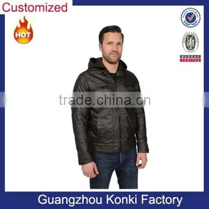 Men's Motorcycle Jacket With Attached Jersey Hood thumbnail-1