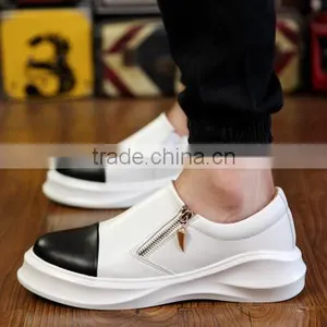 2015 New Style Fashion Leather Casual Shoes Men Best Quality Made in China, Hot Sell Adults Casual Leather Shoes Fashion Zipper thumbnail-3