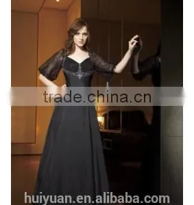 Newest Short Sleeve Classy Prom Dresses thumbnail-1