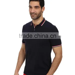2015 Latest Custom 100 Polyester Short Sleeve Mens Fancy Pique 100 Polyester Polo Shirts thumbnail-2