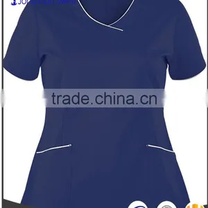 2017 Fashion V-neck Women Design Design Hospital Scrubs Uniforms thumbnail-2