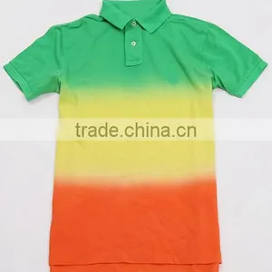 Custom Two Color Polo Shirt Tie Dye Shirt for Men thumbnail-1