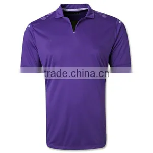 Blank Purple Soccer Jersey With Collar thumbnail-1