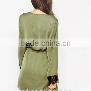 Regular Fit Wrap Front Bath Robe Wholesale Women Comfortable Robe thumbnail-3