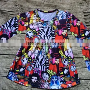 Wholesale Blank Baby Clothes Girl's Halloween Pumpkin Embroidered Drape Set Import Baby Clothes thumbnail-1