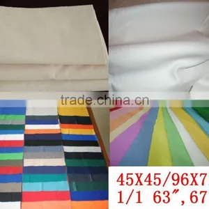T/C POLYESTER/COTTON 65/35 45X45/96X72 1/1 63",67"GREIGE, B/WHITE, DYED CHINA MADE thumbnail-1