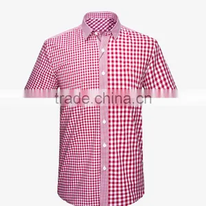 2017 Short Sleeve Gingham Shirts for Boys Youth thumbnail-3