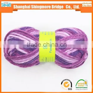China Yarn Supplier Hot Sales High Quality Small Order Chunky Acrylic Polyester Blended Yarn for Hand Knitting thumbnail-1