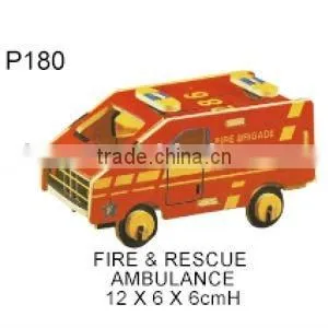 P180 COLORED WOODEN PUZZLE thumbnail-1