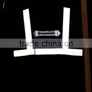 Brigh Yellow Soft Mesh Kids Reflective Safety Straps Vest Running thumbnail-4