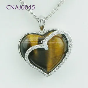 Heart Shape 925 Sterling Silver Jewellery Modern Necklace Pendant thumbnail-1
