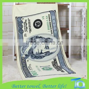 USA Flag and Dollars Fashion Design Bath Towel thumbnail-1