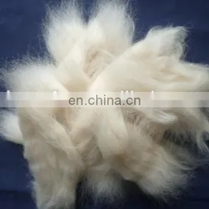 Sheep Wool Open Tops White 18.5mic/44mm for Woollen Spinning thumbnail-1