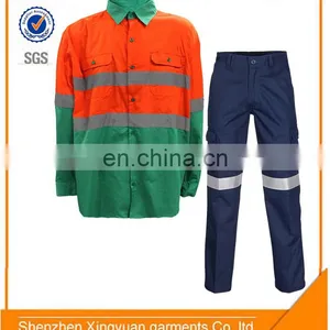 100%Cotton Fire Retardant Safety Working Boiler Suit With Reflector thumbnail-1