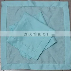 Dyeing Colors Linen Napkin in Turquoise/blush/taupe Color thumbnail-2